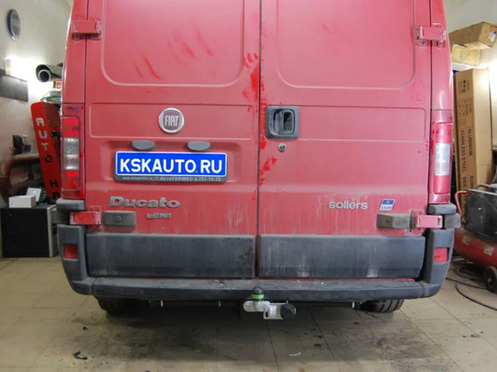 Фаркоп Лидер-Плюс для Fiat Ducato 244 (СЕВЕРСТАЛЬ) 2007-2011. Фланцевое крепление. Артикул F202-F