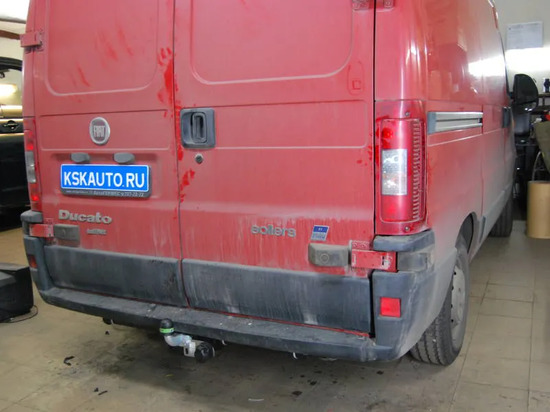 Фаркоп Лидер-Плюс для Fiat Ducato 244 (СЕВЕРСТАЛЬ) 2007-2011. Фланцевое крепление. Артикул F202-F