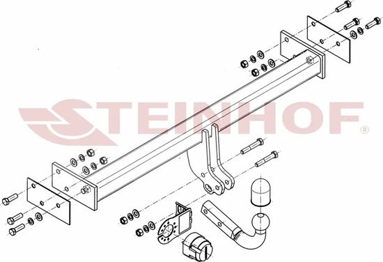 Фаркоп Steinhof для Nissan Terrano II 1992-2006. Артикул N-092