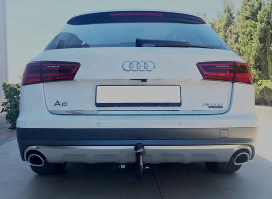 Фаркоп Aragon (быстросъемный крюк, вертикальное крепление) для Audi A6 Allroad Quattro 2012-2019. Артикул E0405DV