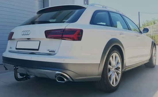 Фаркоп Aragon (быстросъемный крюк, вертикальное крепление) для Audi A6 Allroad Quattro 2012-2019. Артикул E0405DV