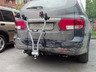 Фаркоп Bizon для SsangYong Kyron (без выреза бампера) 2005-2015 с накладкой из нержавеющей стали. Быстросъемный крюк. Артикул FA 0530-E(N)