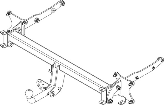 Фаркоп AvtoS для Mercedes-Benz GL-Класс X166 2012-2016. Артикул MB 07