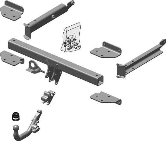 Фаркоп Brink (Thule) для Mercedes-Benz M-Класс (ML) W164 (искл. AMG) 2005-2011. Быстросъемный крюк. Артикул 443300