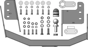 Фаркоп Мотодор для Toyota Fortuner II 2015-2022. Артикул 92522-FE