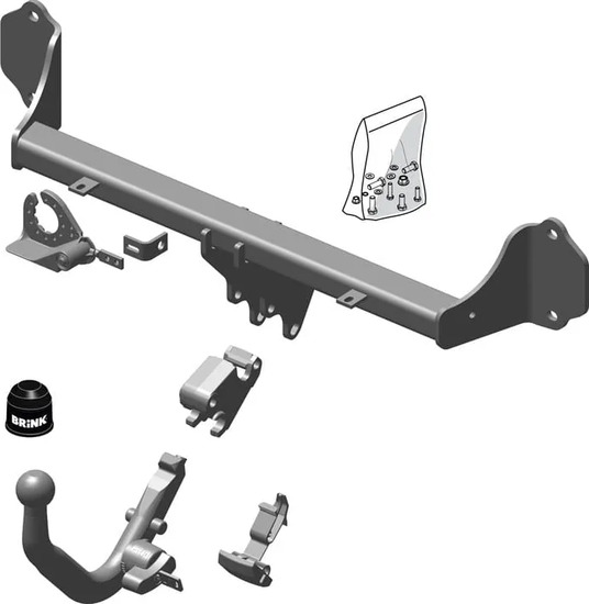 Фаркоп Brink (Thule) для BMW 3-серия F30/31 седан, универсал (искл. М3) 2012-2022. Быстросъемный крюк. Артикул 554500