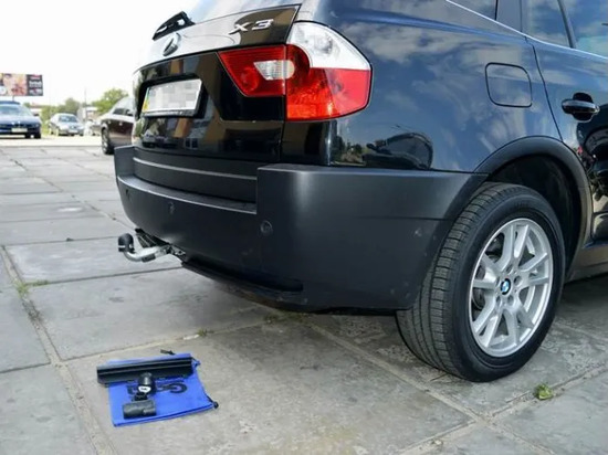 Фаркоп Galia оцинкованный для BMW X3 E83 2004-2010. Быстросъемный крюк. Артикул B014C