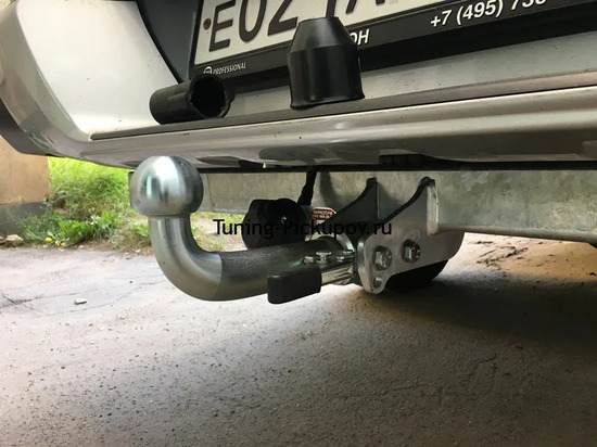 Фаркоп Galia оцинкованный для Mitsubishi L200 V 2015-2022. Быстросъемный крюк. Артикул M120C