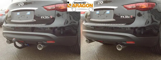 Фаркоп Aragon (быстросъемный крюк, вертикальное крепление) для Infiniti QX50 2013-2017. Артикул E2200AV