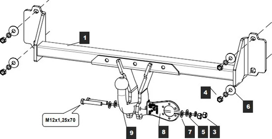 Фаркоп Baltex для BMW X4 F26 (кроме M-sport) 2014-2022. Артикул 03293012