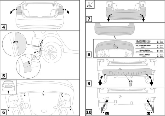 Фаркоп разборный Atlas для Volkswagen Polo V седан 2010-2020. Артикул F.5112.001