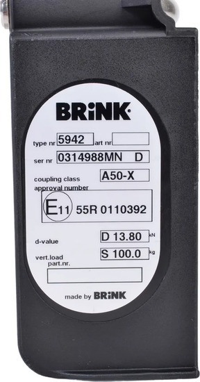 Фаркоп Brink (Thule) для Mercedes-Benz Vito W447 2014-2022. Быстросъемный крюк. Артикул 594200