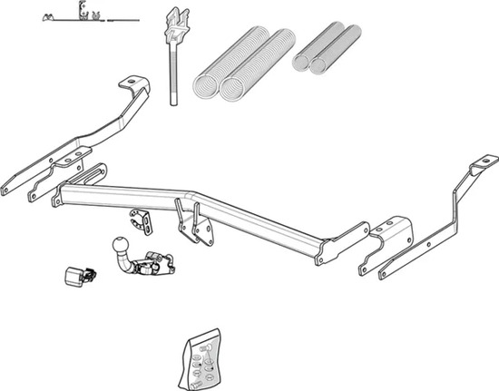 Фаркоп Brink (Thule) для Opel Vivaro B 2014-2022. Быстросъемный крюк. Артикул 573000