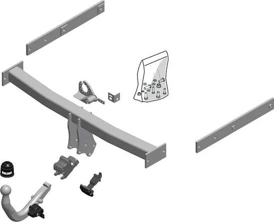 Фаркоп Brink (Thule) для Audi A6 С7 Allroad 2012-2019. Быстросъемный крюк. Артикул 550800