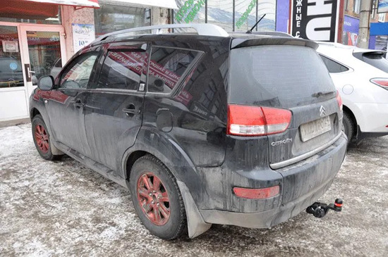 Фаркоп Oris (ранее Bosal) для Peugeot 4007 2007-2012. Быстросъемный крюк под американский квадрат. Артикул 4165-E