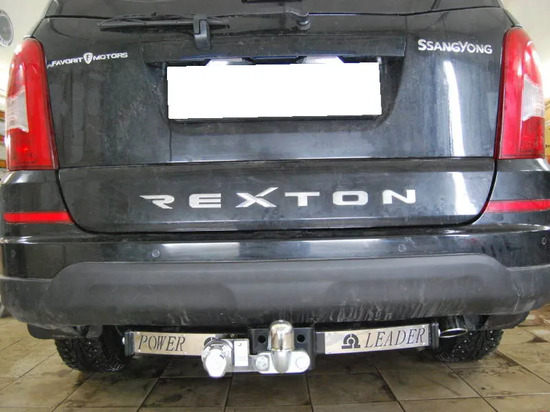 Фаркоп Лидер-Плюс для SsangYong Rexton II 2007-2012 (с накладкой из нерж. стали). Фланцевое крепление. Артикул S205-F(N)
