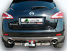 Фаркоп Лидер-Плюс для Nissan Murano Z51 2010-2015 (с накладкой из нерж. стали). Фланцевое крепление. Артикул N118-F(N)
