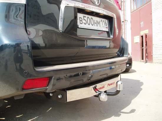 Фаркоп Oris (ранее Bosal) для Toyota Land Cruiser Prado 150 2009-2022. (с декор. пластиной). Артикул 3063-ABP