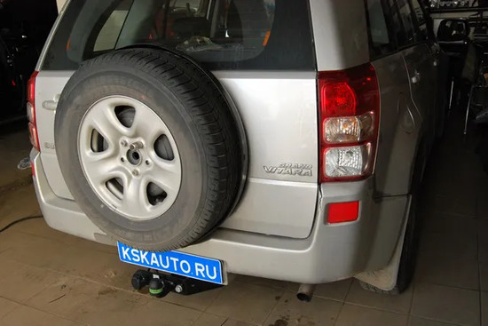 Фаркоп Лидер-Плюс для Suzuki Grand Vitara III (кроме JB420, JB424W) 5-дв. 2005-2015. Фланцевое крепление. Артикул S402-FC