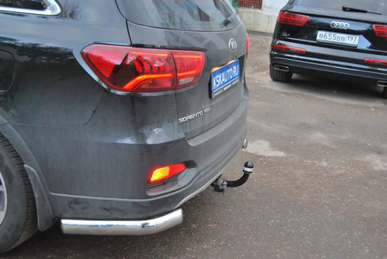 Фаркоп Oris (ранее Bosal) для Hyundai Santa Fe IV (одна выхлопная труба) 2018-2020. Артикул 6761-A