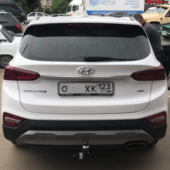 Фаркоп Oris (ранее Bosal) для Hyundai Santa Fe IV (одна выхлопная труба) 2018-2020. Артикул 6761-A