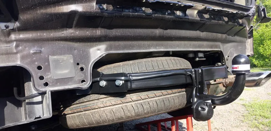 Фаркоп Oris (ранее Bosal) для Hyundai Santa Fe IV (одна выхлопная труба) 2018-2020. Артикул 6761-A