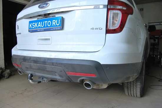 Фаркоп Galia оцинкованный для Ford Explorer V 2010-2019. Быстросъемный крюк. Артикул F123C
