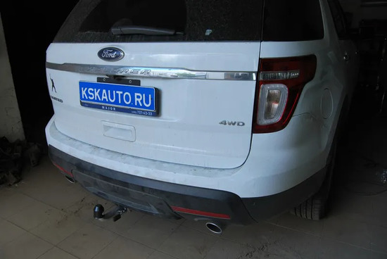 Фаркоп Galia оцинкованный для Ford Explorer V 2010-2019. Быстросъемный крюк. Артикул F123C