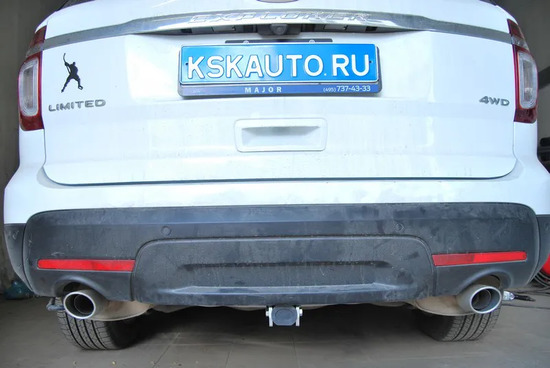 Фаркоп Galia оцинкованный для Ford Explorer V 2010-2019. Быстросъемный крюк. Артикул F123C