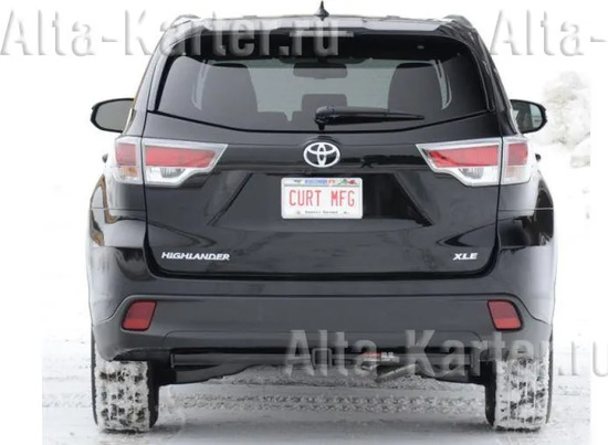 Фаркоп Curt под квадратное отверстие (без адаптера и шара) для Toyota Highlander III 2014-2020. Артикул 13169