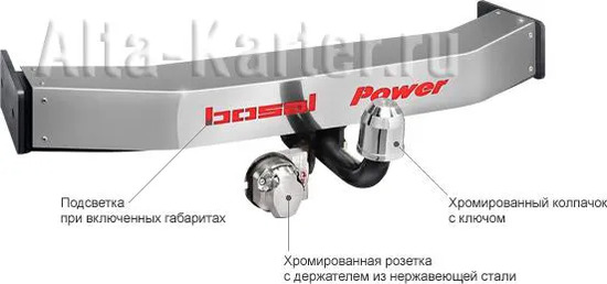 Фаркоп Oris (ранее Bosal) для Great Wall Safe 4x4 2003-2009 (с декор. пластиной). Артикул 3304-A lux