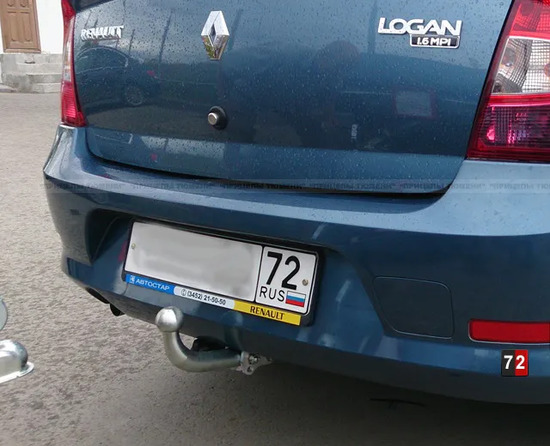 Фаркоп Galia оцинкованный для Renault Logan I седан 2004-2014. Артикул D033A