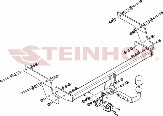 Фаркоп Steinhof для Renault Sandero Stepway II 2014-2022. Артикул D-084