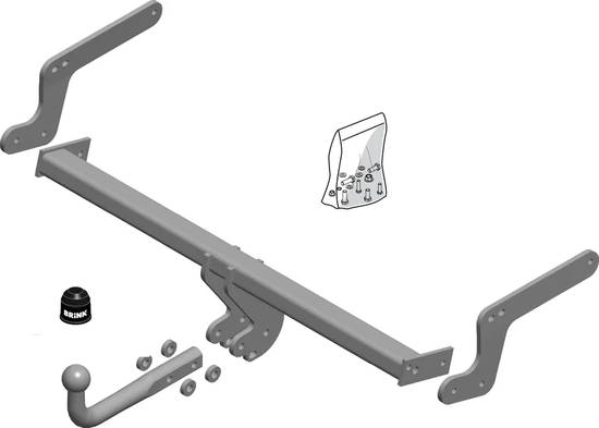 Фаркоп Brink (Thule) тип A для Renault Duster 2/4WD (HM) I рестайлинг 2015-2020. Артикул 647600