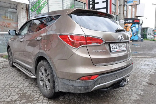 Фаркоп Союз-96 для Hyundai Santa Fe III бензин 2013-2017 Фланцевое крепление. Артикул HYSF.10.4071