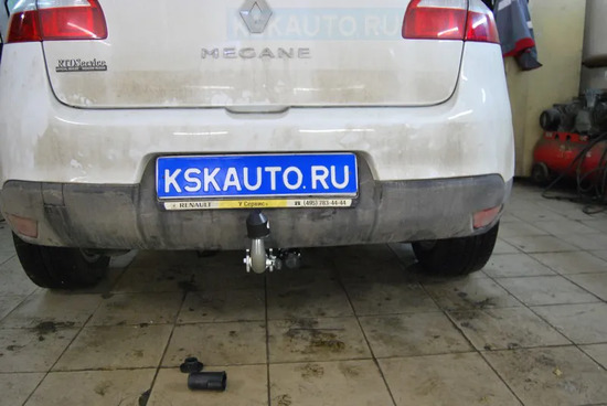 Фаркоп Galia оцинкованный для Renault Scenic III 2009-2022. Быстросъемный крюк. Артикул R087C