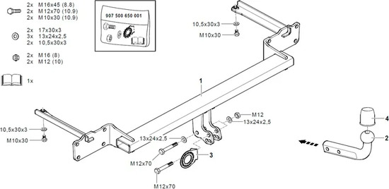 Фаркоп Westfalia для Ford Transit Connect II 2014-2022. Артикул 307500600001