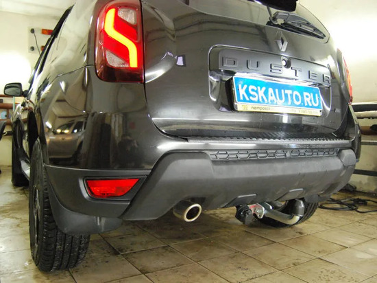 Фаркоп Galia оцинкованный для Renault Duster 2/4WD I рестайлинг 2015-2020. Артикул D041A