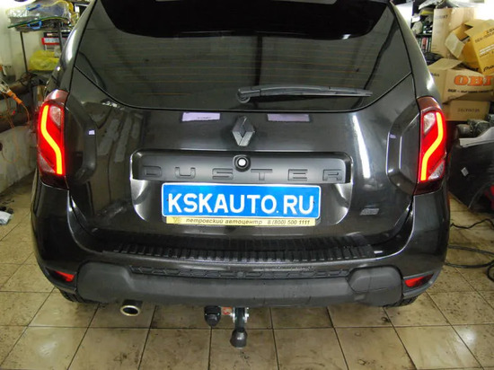 Фаркоп Galia оцинкованный для Renault Duster 2/4WD I рестайлинг 2015-2020. Артикул D041A