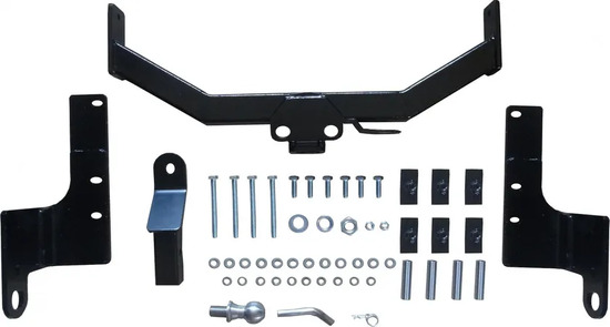 Фаркоп Bizon для SsangYong Actyon Sports 2006-2011 с накладкой из нержавеющей стали. Быстросъемный крюк. Артикул FA 0597-E(N)