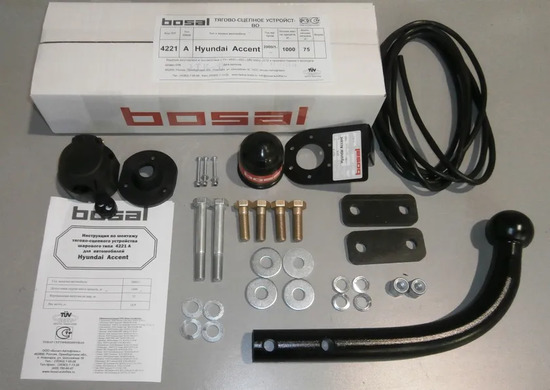 Фаркоп Oris (ранее Bosal) для Hyundai Accent II хэтчбек, седан 1999-2006. Артикул 4221-A