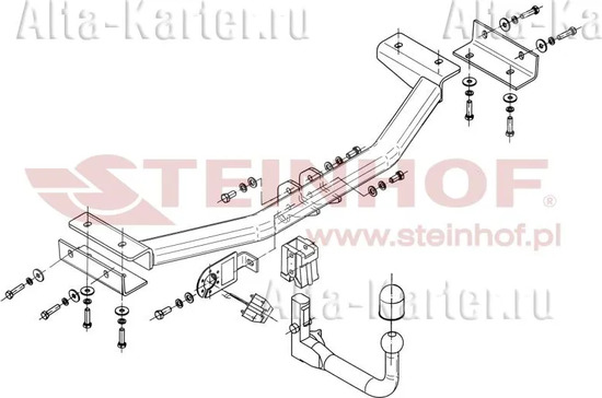 Фаркоп Steinhof для Kia Sportage III 2010-2016. Быстросъемный крюк. Артикул K-029