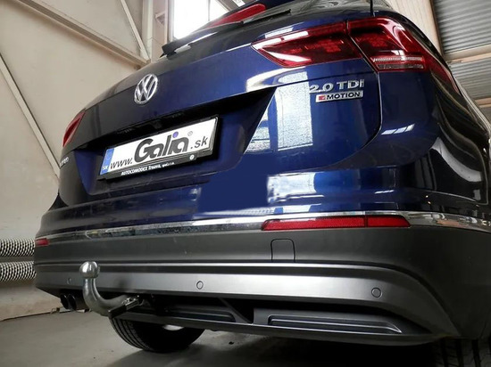 Фаркоп Galia оцинкованный для Volkswagen Tiguan II 2016-2022. Быстросъемный крюк. Артикул V069C