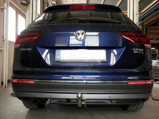 Фаркоп Galia оцинкованный для Volkswagen Tiguan II 2016-2022. Быстросъемный крюк. Артикул V069C