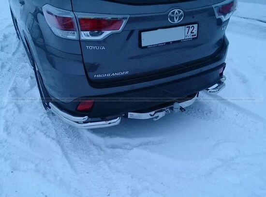 Фаркоп Baltex для Toyota Highlander III 2014-2020 (с декор. накладкой) Фланцевое крепление. Артикул 24255408