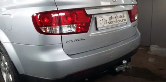 Фаркоп Лидер-Плюс для SsangYong Kyron 2007-2015. Фланцевое крепление. Артикул S205-F