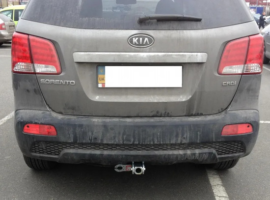 Фаркоп Galia оцинкованный для Kia Sorento II 2009-2012. Быстросъемный крюк. Артикул H069C