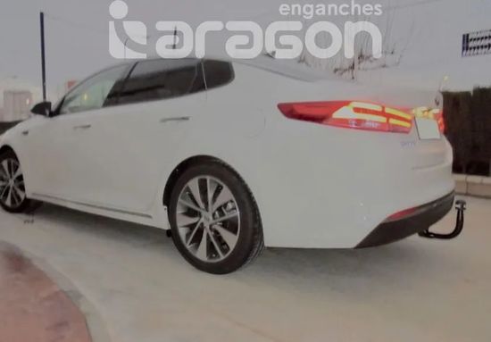 Фаркоп Aragon для Kia Optima IV седан, универсал 2015-2020 кроме AdBlue. Быстросъемный крюк. Артикул E3013BV