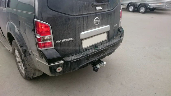 Фаркоп Лидер-Плюс для Nissan Pathfinder R51 2004-2014. Фланцевое крепление. Артикул N108-F