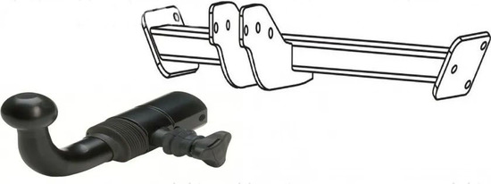 Фаркоп Westfalia для Honda CR-V III 2007-2012. Быстросъемный крюк. Артикул 338094600001